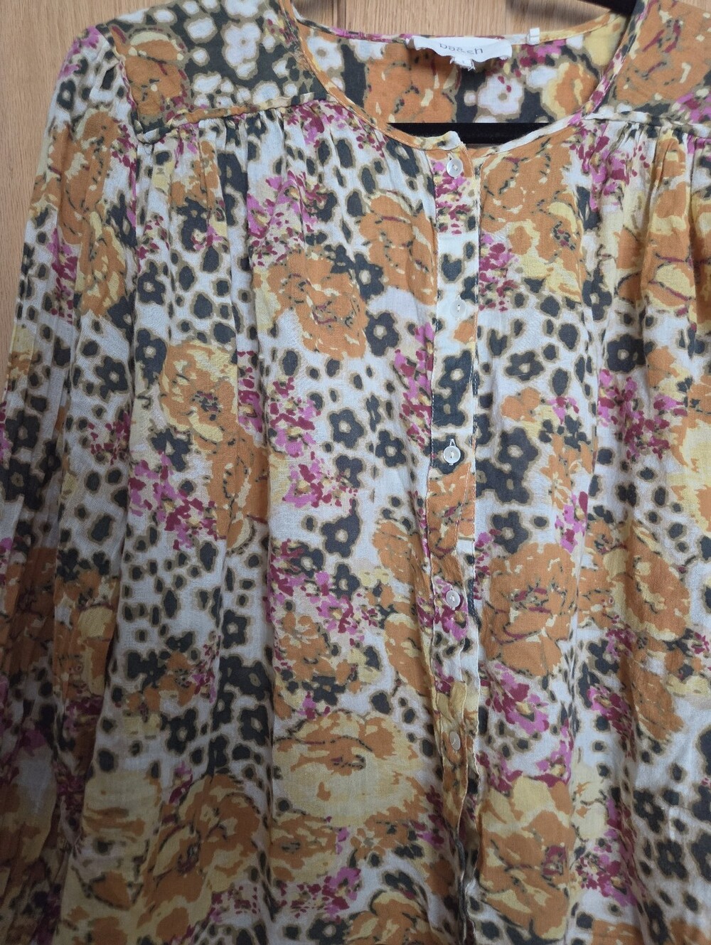 ba&sh Doddy Floral Cotton Blouse